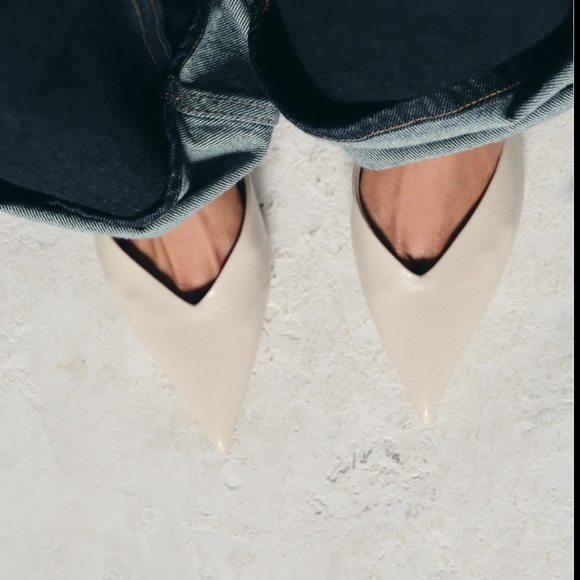 Zara Shoes - Zara pointed toe kitten heels mules